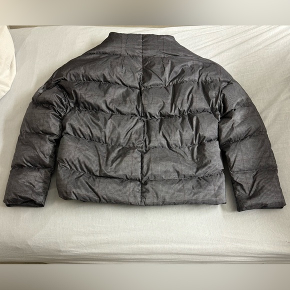 Theory Glen Plaid High Neck Puffer Jacket - Picture 4 of 9